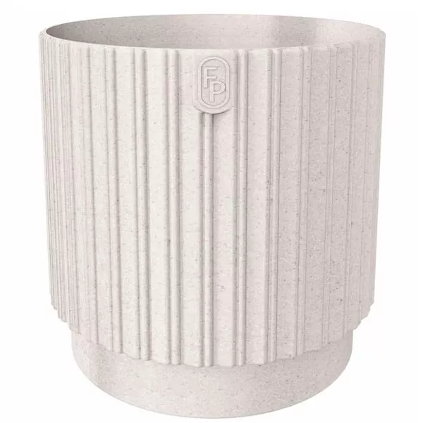 Kvetináč Mika Cyli Petit Eco Wood 18 biely