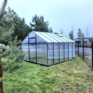 Skleník ROA Classic EHLB 3.0, oranžériového typu, z žiarovo pozinkovanej ocele a 8 mm komôrkového polykarbonátu, mimoriadne odolný
