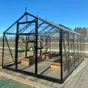 Skleník ROA Luxury EHLB 2.5, oranžériového typu, z žiarovo pozinkovanej ocele a plného polykarbonátu, číry a odolný