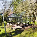Skleník ROA Luxury EHLB 4.0, oranžériového typu, z žiarovo pozinkovanej ocele a plného polykarbonátu, číry a odolný