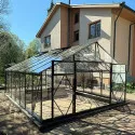 Skleník ROA Luxury EHLB 4.0 DD, oranžériového typu, z žiarovo pozinkovanej ocele a plného polykarbonátu, číry a odolný