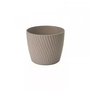 Kvetináč Mika Eco Wood 23 hnedý