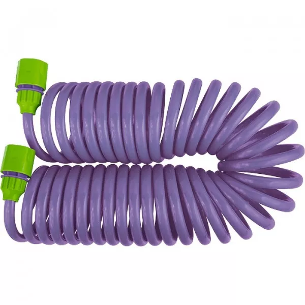 Set na polievanie, hadica v špiraly 7,5 m, fiting plastová, pištoľ, 1/2"-3/4"