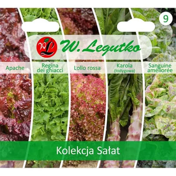 Kolekcia zeleného šalátu, balenie 5 odrôd