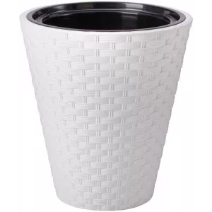 Ratanový kvetináč vnútorný 30 biely