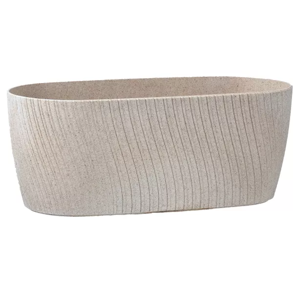 Okenné kvetináče Mika Eco Wood 27 biely