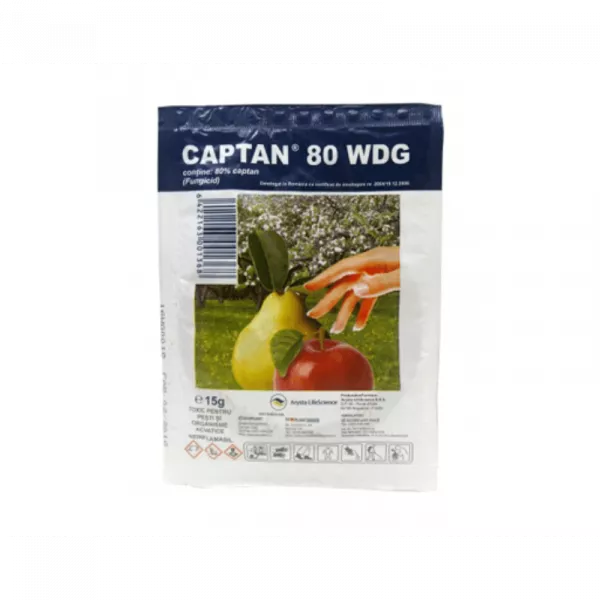 Fungicíd Captan 80 WDG 150 gr